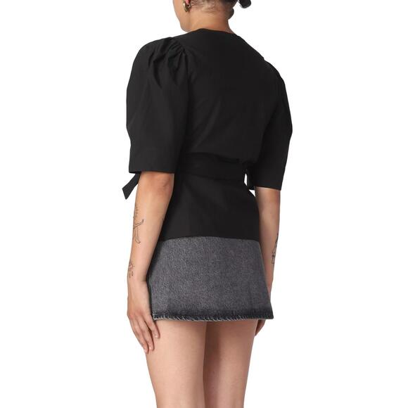 NEW GANNI wrap top in black - Picture 3 of 3